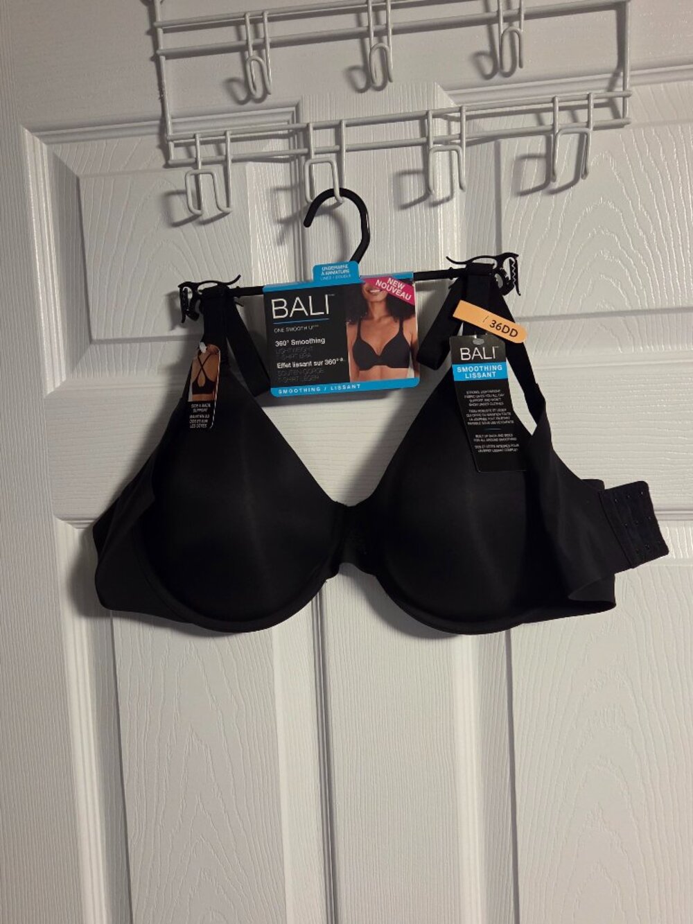 New Bali Women's Bra Size 36DD Brand new 360 Smooth Black NWT T Shirt Bra